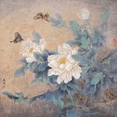 董希源 花鸟 镜心